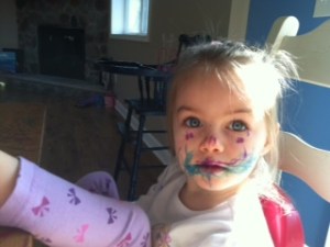 "I marker-ed my face."